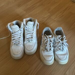 BUNDLE DEAL USED AIRFORCE ONES HIGH TOPS AND CUSTOM ANKLE STYLE. Nike.